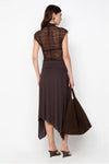 Bec & Bridge Mia Asym Midi Skirt Chocolate
