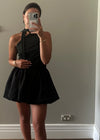 One Shoulder Top Black