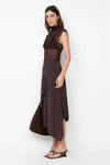 Bec & Bridge Mia Asym Midi Skirt Chocolate