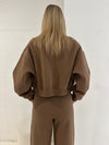 Fleece Zip Through Jacket Chocolate