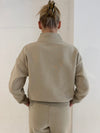 Quarter Zip Fleece Jumper Sage
