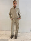 Quarter Zip Fleece Jumper Sage
