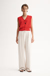 Elka Collective Halifax Knit Vest Red