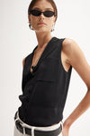 Elka Collective Sinclair Knit Vest Black