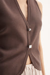 Elka Collective Lana Knit Vest Chocolate