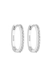 Porter Jewellery Oval Angel Hoops Silver 15mm