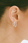 Porter Jewellery Oval Angel Hoops Silver 15mm