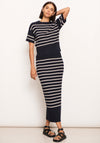 POL Clothing Ezra Skirt Ink/Pebble