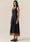 POL Clothing Speck Contrast Dress Ink/Ginger