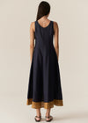 POL Clothing Speck Contrast Dress Ink/Ginger