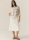 POL Clothing Carsen Denim Skirt Ecru
