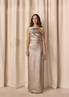 Tojha Tacoma Dress Metallic Champagne