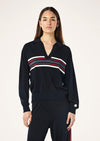 PE Nation Retreat Collar Knit Dark Saphire