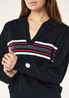 PE Nation Retreat Collar Knit Dark Saphire