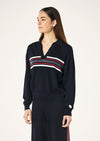 PE Nation Retreat Collar Knit Dark Saphire