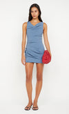 Bec & Bridge Priscilla Mini Dress Steel Blue