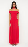 Bec & Bridge Deija Offshoulder Maxi Dress Strawberry
