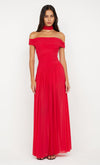 Bec & Bridge Deija Offshoulder Maxi Dress Strawberry