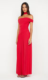 Bec & Bridge Deija Offshoulder Maxi Dress Strawberry