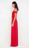 Bec & Bridge Deija Offshoulder Maxi Dress Strawberry