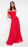 Bec & Bridge Deija Offshoulder Maxi Dress Strawberry