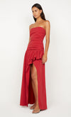 Bec & Bridge Dante Strapless Maxi Dress Cherry