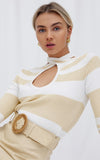Significant Other Blair Top Almond and Cream Stripe