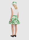 Leo Lin Rose Blanche Ruffled Mini Skirt