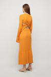 Friend Of Audrey Nebula Knit Skirt Tangerine