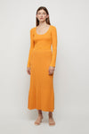 Friend Of Audrey Nebula Knit Skirt Tangerine