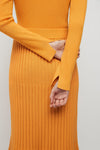 Friend Of Audrey Nebula Knit Skirt Tangerine