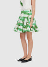 Leo Lin Rose Blanche Ruffled Mini Skirt