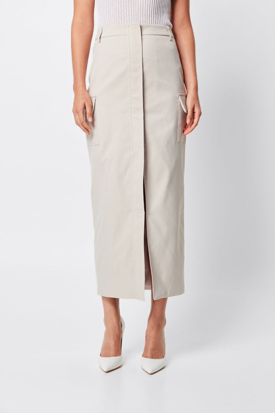 Mossman Cannes Midi Skirt Natural