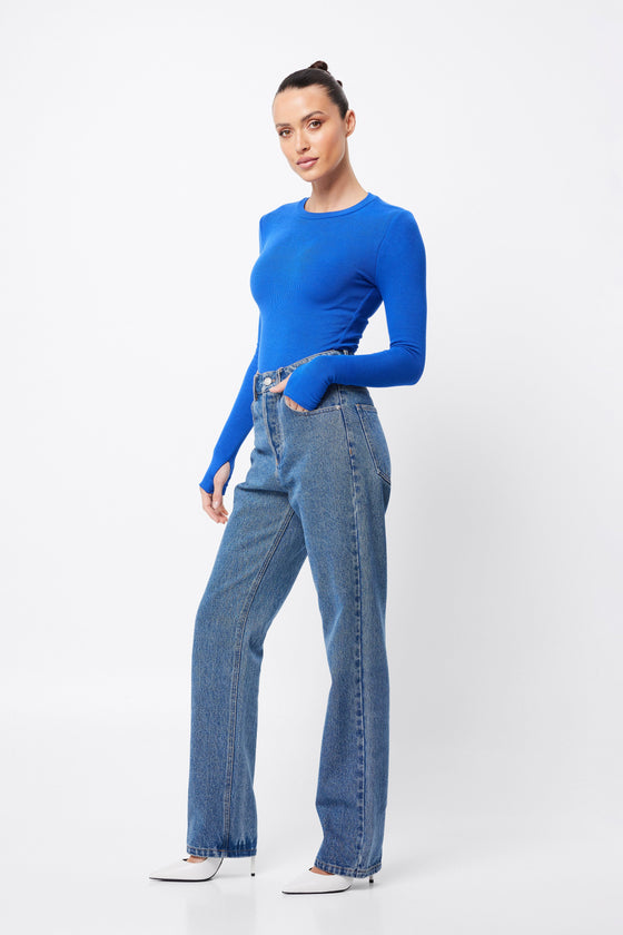 Mossman The Brooklyn Top Cobalt Blue