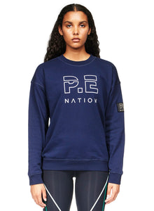  PE Nation Heads Up Sweat Navy Blue