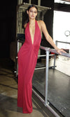 Bec & Bridge Susie Plunge Maxi Dress Cherry