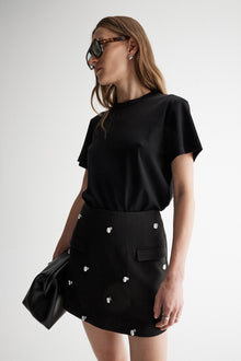  Elka Collective Hana Black Beaded Mini Skirt