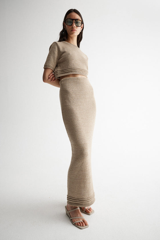 Elka Collective Arnu Knit Top Taupe