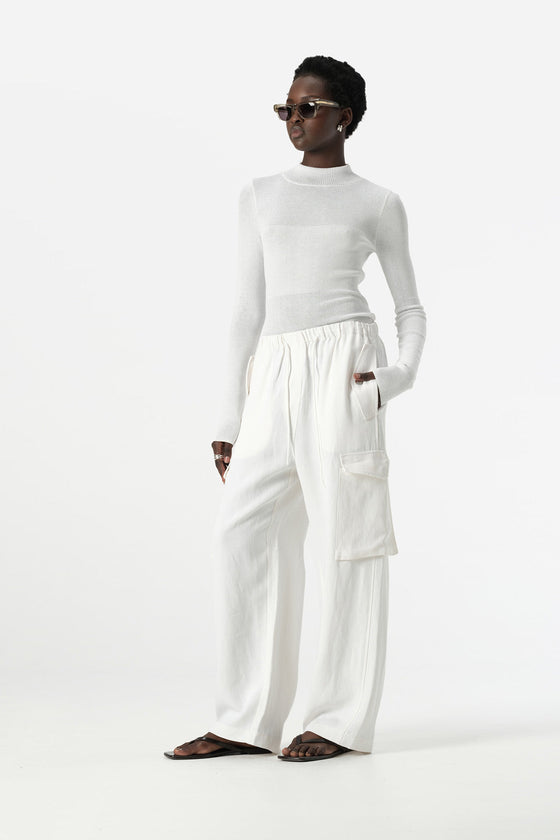 Elka Collective Cotti Knit Top White