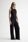 Elka Collective Aspen Crochet Knit Pant Black