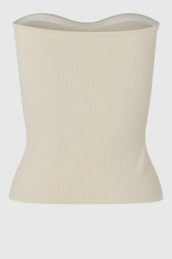 Second Female Como Knit Strapless Top