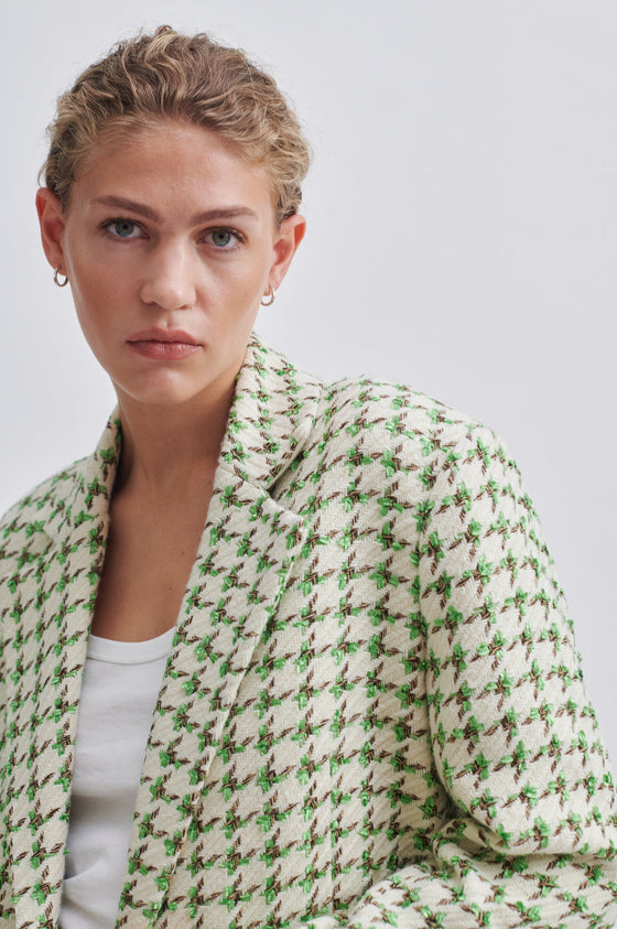 Second Female Ville Houndstooth Blazer French Oak