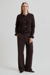 Second Female Fique Classic Trousers Chocolate Plum