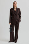 Second Female Fique Classic Trousers Chocolate Plum