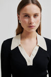 Second Female Josephine Knit Polo Black