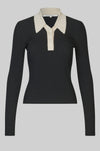 Second Female Josephine Knit Polo Black