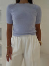 Elka Collective Mochi Knit Tee Pale Blue