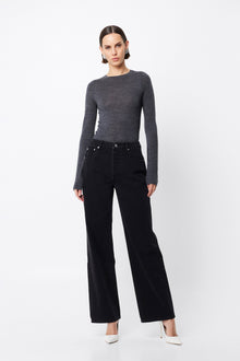  Mossman Bexley Wide Leg Jean Black