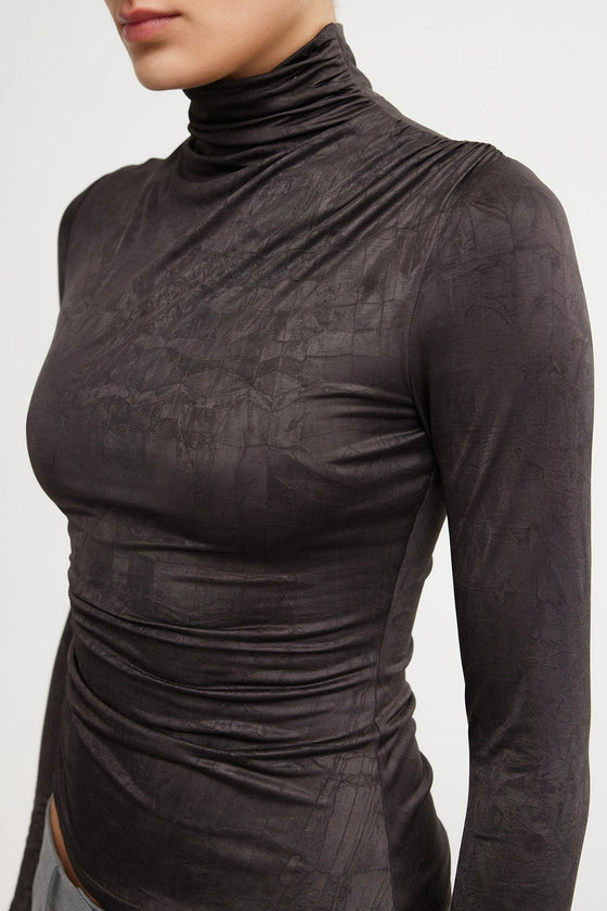 Significant Other Priya Long Sleeve Top Charcoal