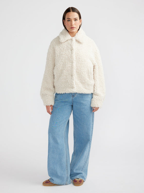 Ena Pelly Xadie Faux Fur Jacket Birch